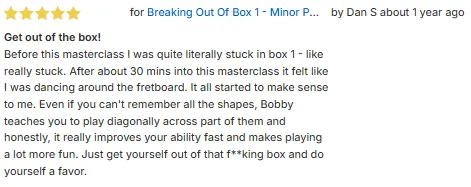 Five-star review for Breaking Out Of Box 1