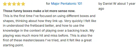 Five-star review for Major Pentatonic 101