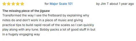 Five-star review for Major Scale 101