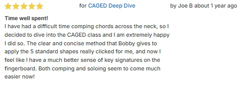 Five-star review for CAGED Deep Dive